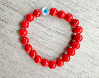 RED CORAL Gemstone Bracelet