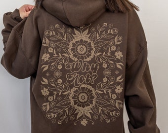 Grey Floral - Sustainably Made Hoodie main image 1