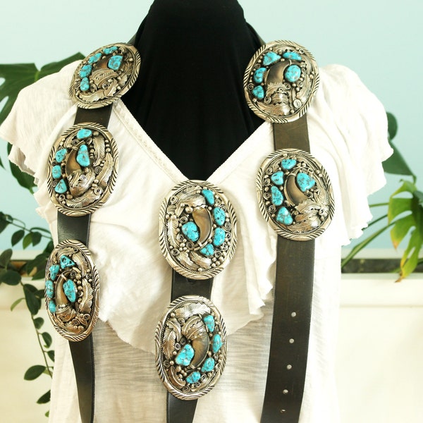 Large Concho Belt Etsy