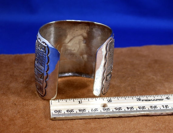 Sterling Silver Storyteller Cuff Bracelet with Ho… - image 7