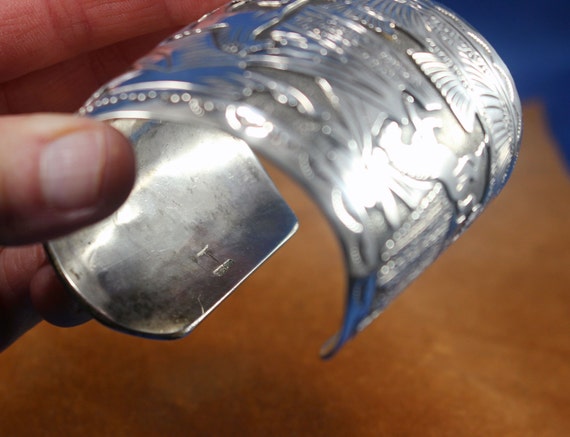 Sterling Silver Storyteller Cuff Bracelet with Ho… - image 10