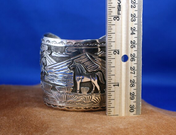 Sterling Silver Storyteller Cuff Bracelet with Ho… - image 8