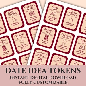 Tarjetas de cita nocturna, ideas de tarjetas de cita imprimibles, entradas para cita nocturna, tarro de cita nocturna, ideas divertidas para cita nocturna, regalos para él, regalos para ella