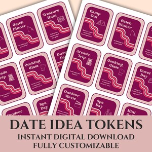 Tarjetas de cita nocturna imprimibles, tarro de cita nocturna, un año de citas, regalo de aniversario personalizado para él, ella, regalo para novio, novia