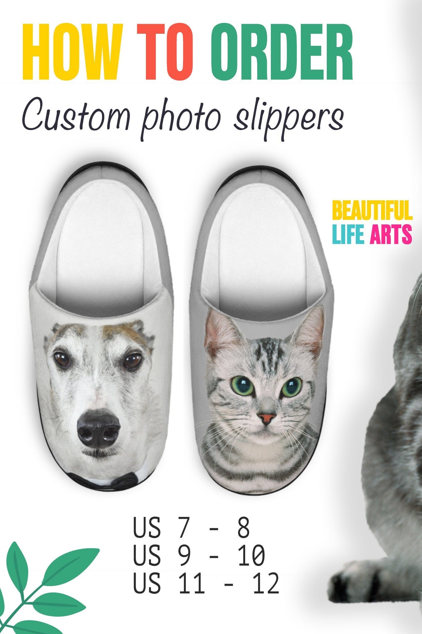 Dog Memorial Dog Mom Custom Pet Photo Indoor Slippers, Personalized Dog Slippers, Gift for Her