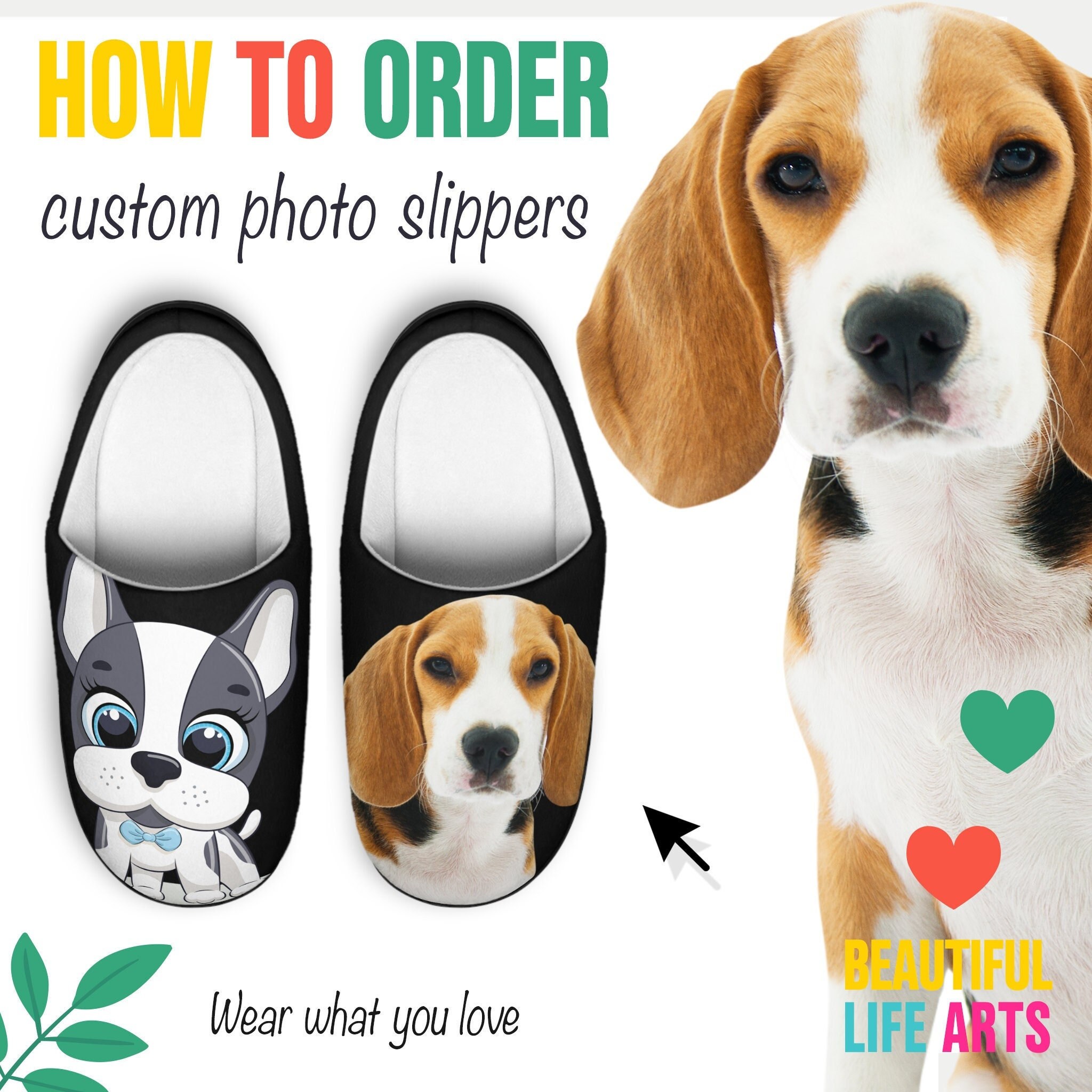 Dog Memorial Dog Mom Custom Pet Photo Indoor Slippers, Personalized Dog Slippers, Gift for Her