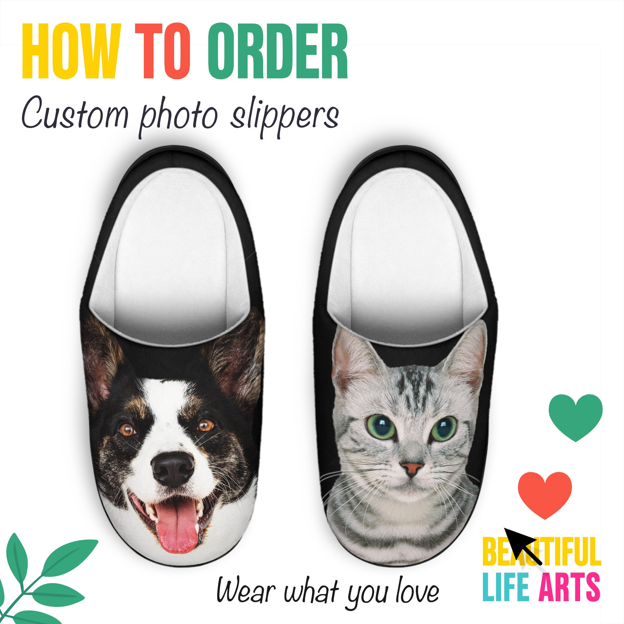 Dog Memorial Dog Mom Custom Pet Photo Indoor Slippers, Personalized Dog Slippers, Gift for Her