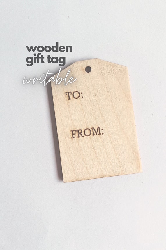 Wood Writable Gift Tag To, From. Pack of 10. 3 X 2. Gift Tags for