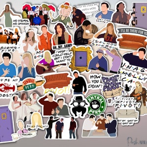 Friends Stickers Printable  Friends tv quotes, Friends tv, Phone