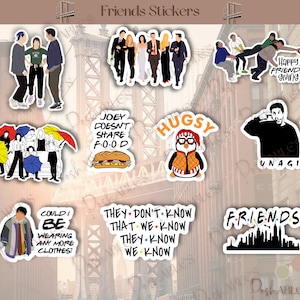 Friends Unagi Sticker Friends Book 15 Random Friends TV Show Laptop Stickers - Assorted ...