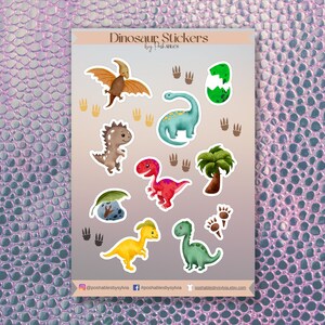 DINOSAUR Sticker Pack | Dinosaur Vinyl Stickers | Cute Dinosaur Vinyl Stickers Decals | CARTOON DINOSAUR stickers | stickers for kids