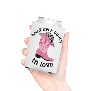 Head over boots in love Disco Cowgirl Bachelorette Party Customizable Drink Sleeve