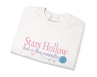 Stars Hollow Knit-a-Thon Committee Crewneck Sweatshirt, Y2K Naughties Aesthetic, Gilmore Girls Fan Gift, Cozy Jumper, Vintage Style