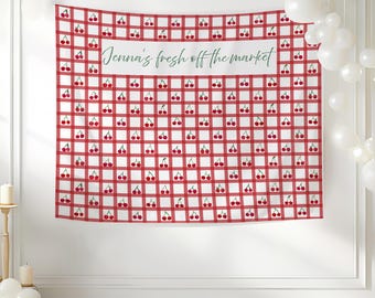 She's Fresh Off The Market Photo Backdrop Tapestry for Girls Gone Mild Bachelorette Party