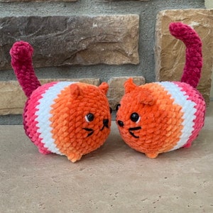 Pride Edition Lesbian Crochet Cat Plushie