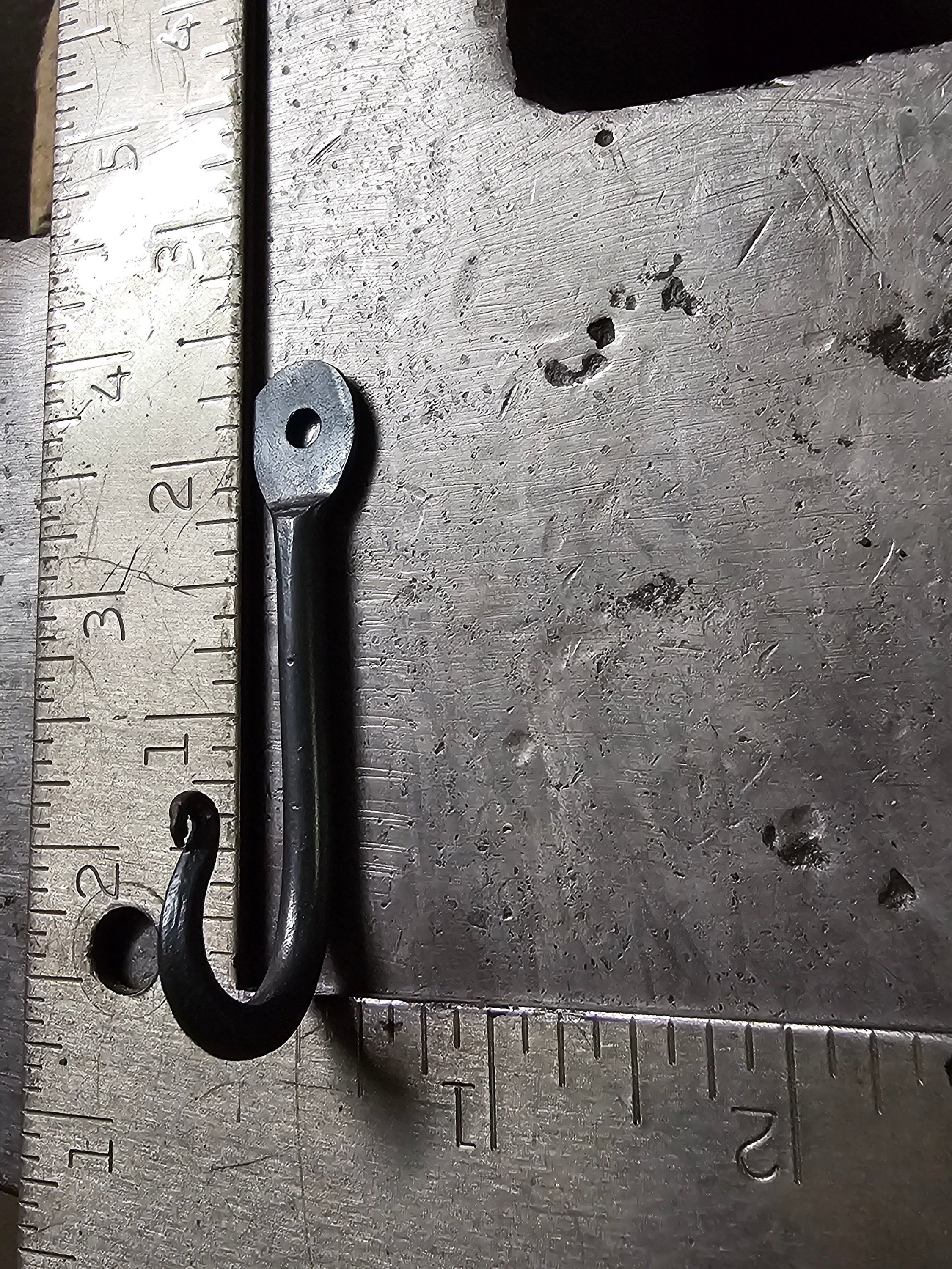 Wall Hook Blacksmith Hand Forged Medium Sized Iron J Hook Decorative Hand  Forged Bag Hook Towel Hook Pan Hook 