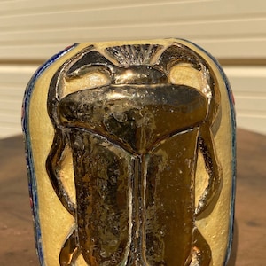 VTG hand made Egyptian vase 4&quot;