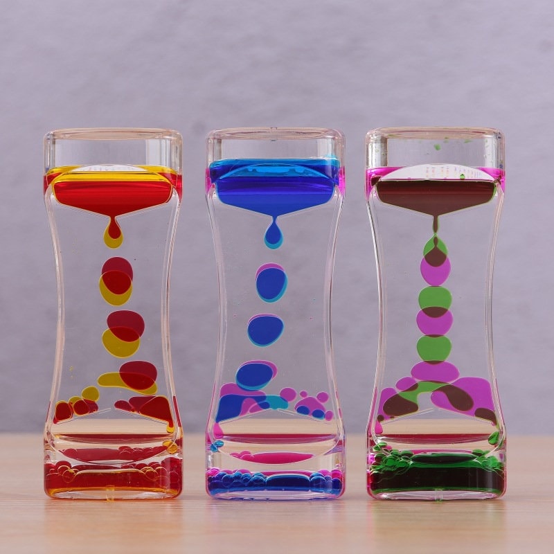 Liquid Motion Bubbler Toy Cool Pens 3 Pack Colorful Hourglass Timer With  Droplet Movement, Bedroom, Sensory Play, Cool Home Or School, Gifts
