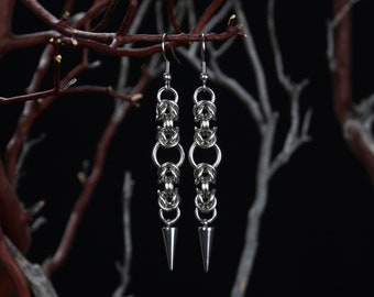 Single Spike Chainmaille Earrings