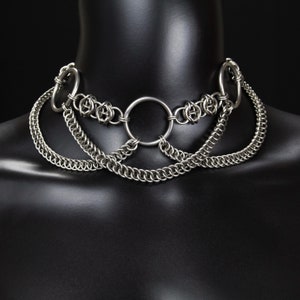 5-O Ring Chainmaille Choker Necklace