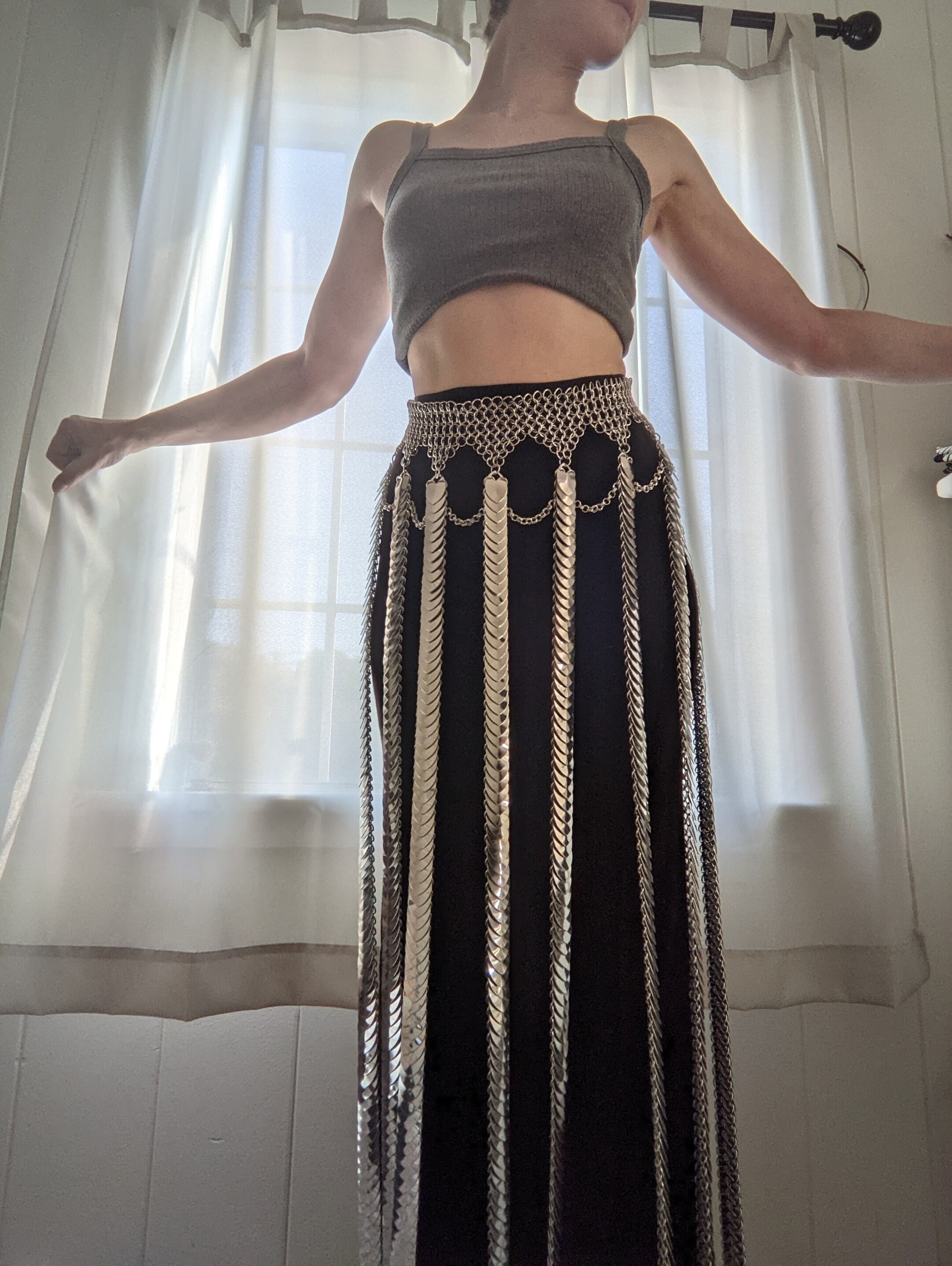 Scale maille maxi skirt