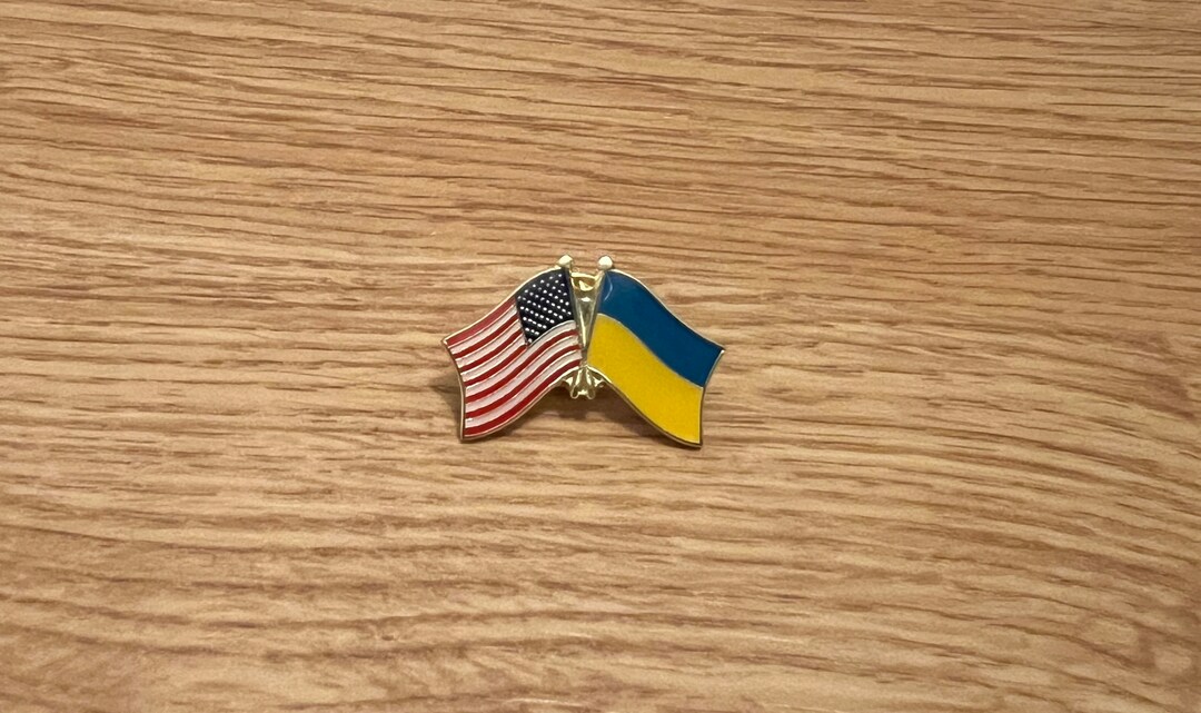 Ukrainian American Lapel Pin Etsy