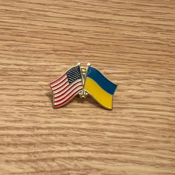 Ukrainian American Lapel Pin