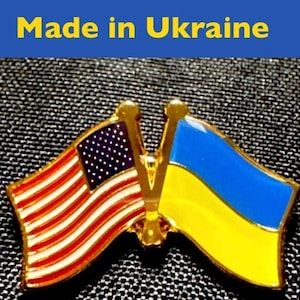 Handmade US Ukraine Flag Pin – Made in Ukraine