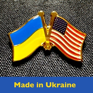 Ukraine Flag Pins - MADE in UKRAINE - Ukrainian American Lapel Pin - usa ua pins