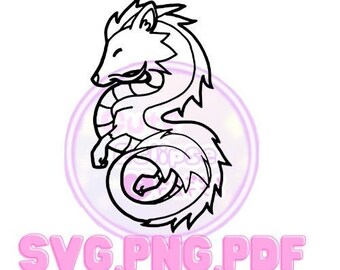 Contorno del dragón del río svg