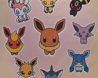 Hoja de pegatinas de Eeveelution