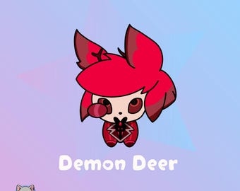Pegatina de ciervo demonio