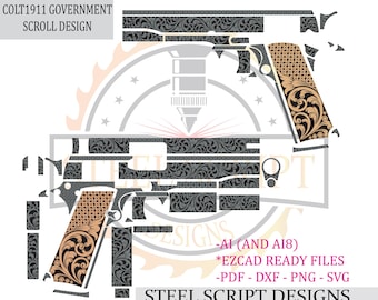 Colt 1911 Government Scroll Design