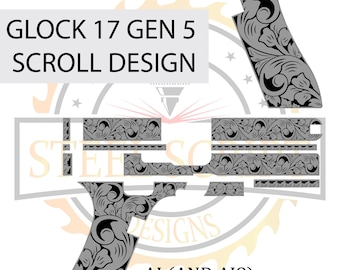 Glock 17 Gen 5 Scroll Design for engraving