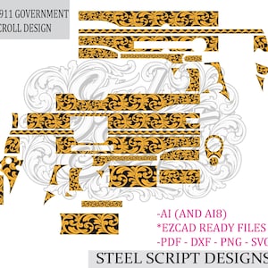 Colt 1911 Government Scroll Design