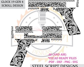 Glock 19 Gen 4 Scroll Design