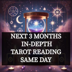 Lectura de tarot detallada de 3 meses / Pronóstico trimestral detallado con 12 cartas / Lectura psíquica el mismo día / Información precisa del tarot para los próximos 3 meses