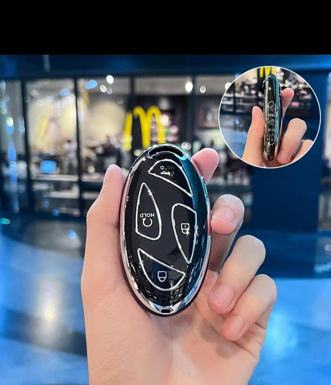 Key cover fob compatible Hyundai Tucson 2022-2025 Elantra Santa Fe Kona Sonata IONIQ, 4 5 7 Grandeur, KONA, 4 5 6 7 Buttons, NYOMBEC7FOB2208