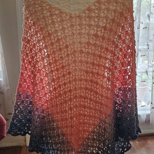 Gorgeous hand crochet shawl