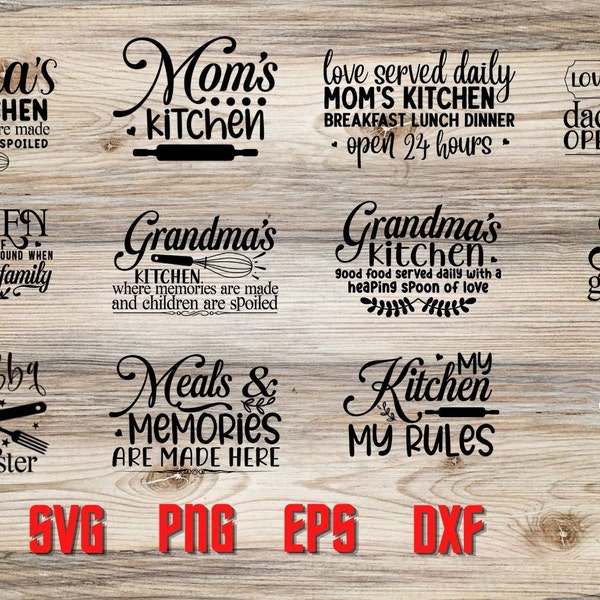 Cutting Board svg Kitchen svg Cooking svg Family svg Grandma svg Baking svg Mom svg Dad svg