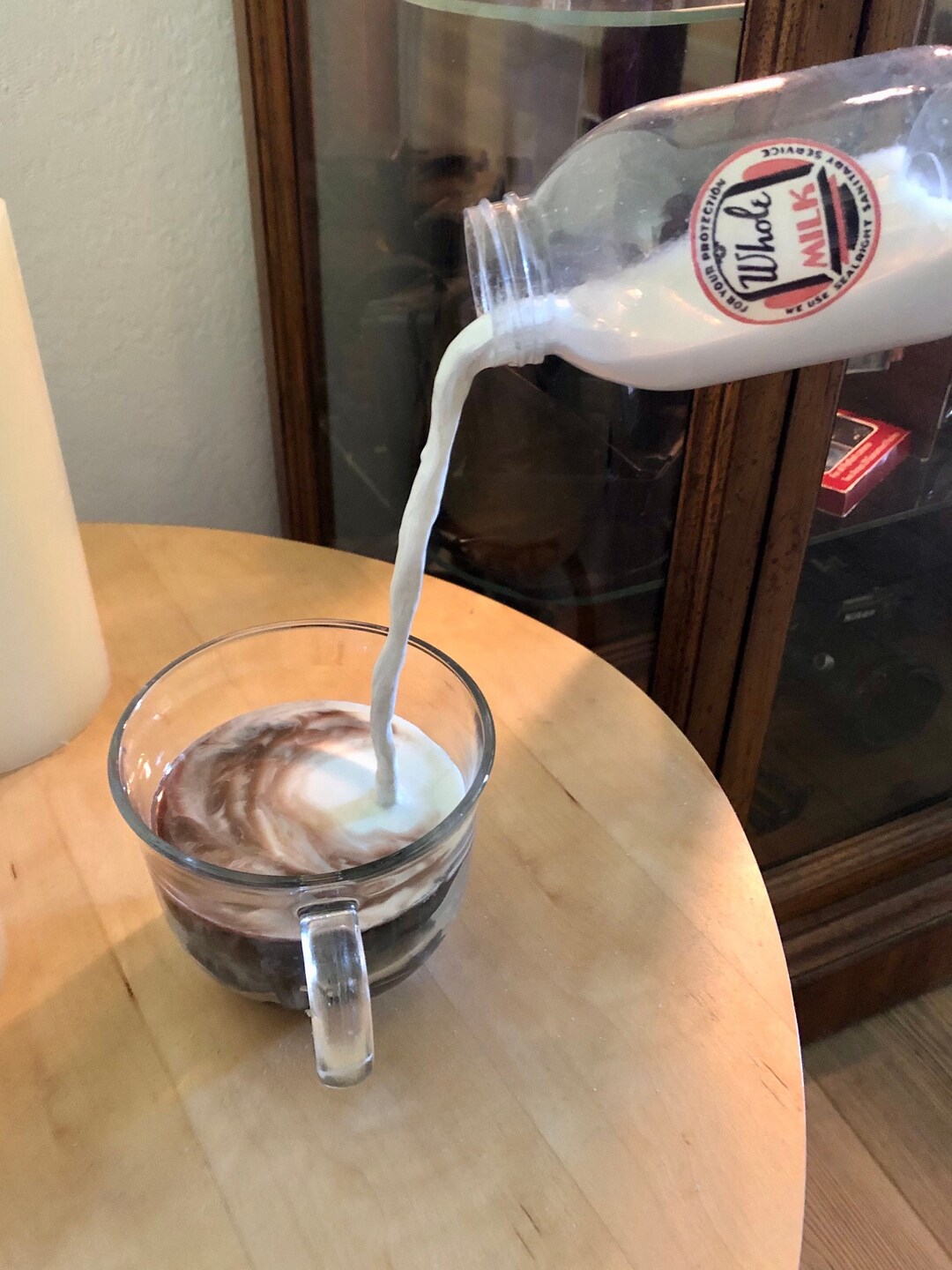 Coffee Lovers Floating Creamer Pouring Sculpture Etsy