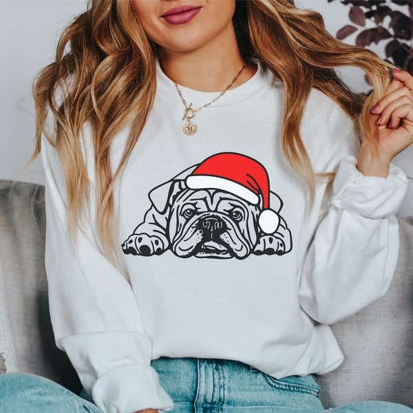 Bulldog Christmas Etsy