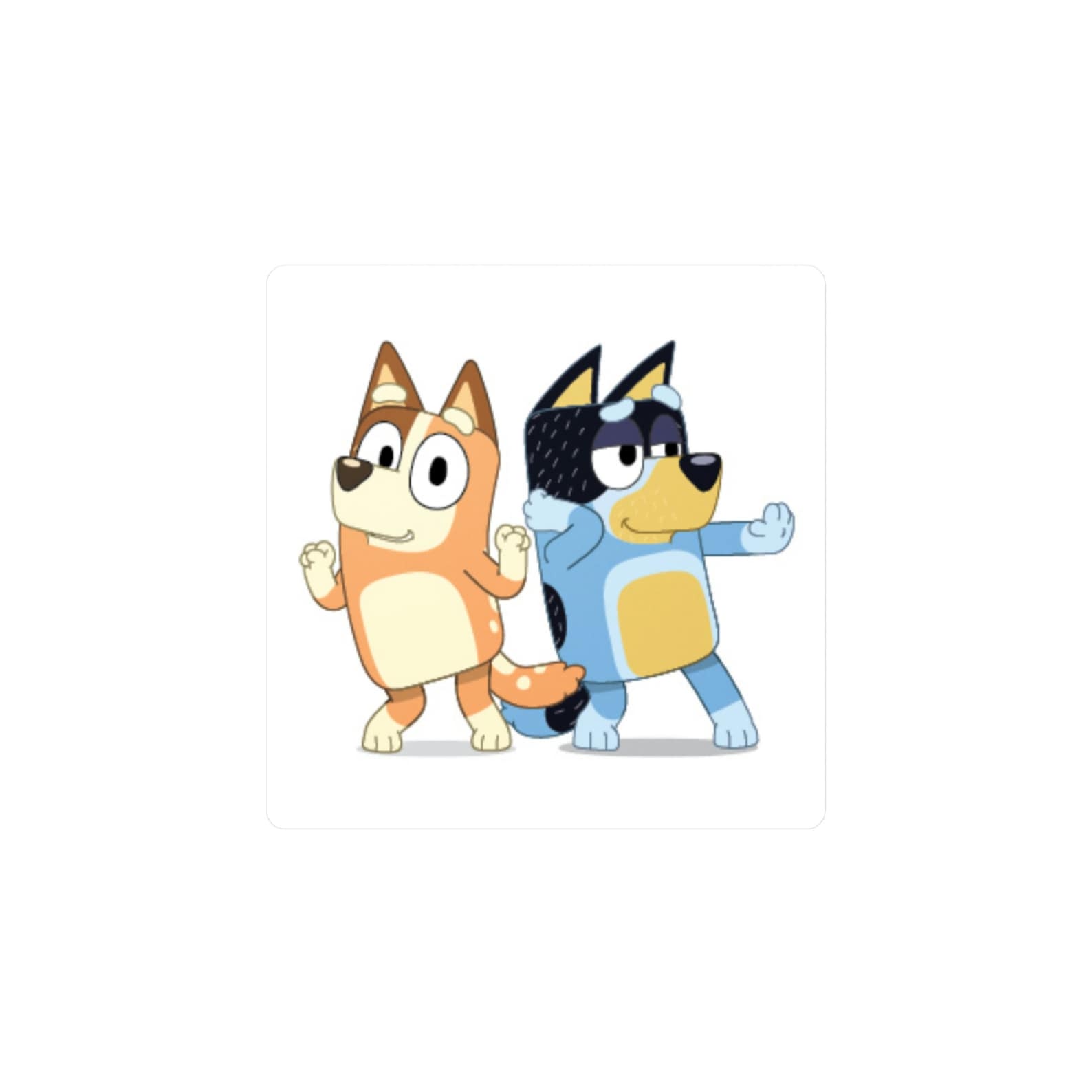 Bluey Chili y Bandit Dancing KissCut Vinyl Decal Etsy México