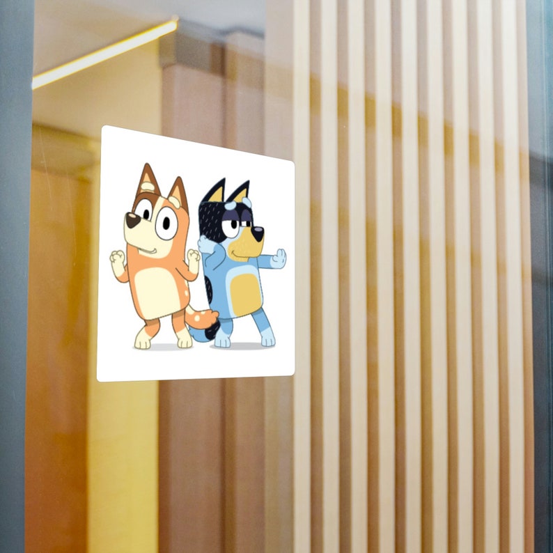 Bluey Chili y Bandit Dancing KissCut Vinyl Decal Etsy España
