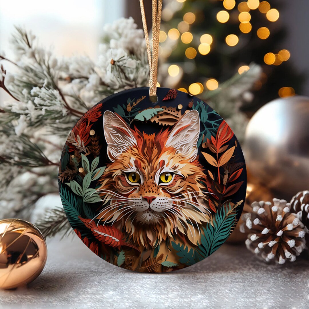 Maine Coon Christmas Ornament 