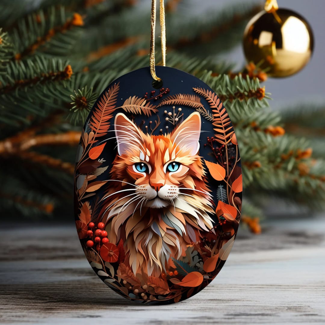 Maine Coon Christmas Ornament 