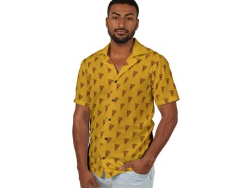 Men's Hawaiian Shirt Funny Pizza Dread