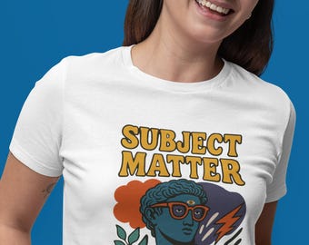 Subject Matter Expert Graphic Tee, Retro Statue Pop Art Sarcasm Shirt