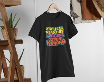 Open Kimono T-Shirt, Funny Business Jargon, Retro Text, Office Sarcasm Tee