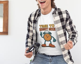 Retro Alarm Clock Graphic T Shirt, Cartoon Office Humor Tee, Unisex Vintage Style